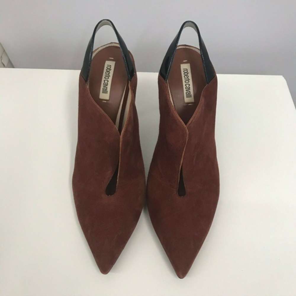 Roberto Cavalli Suede Python Sculptural Shoes 41 - image 3